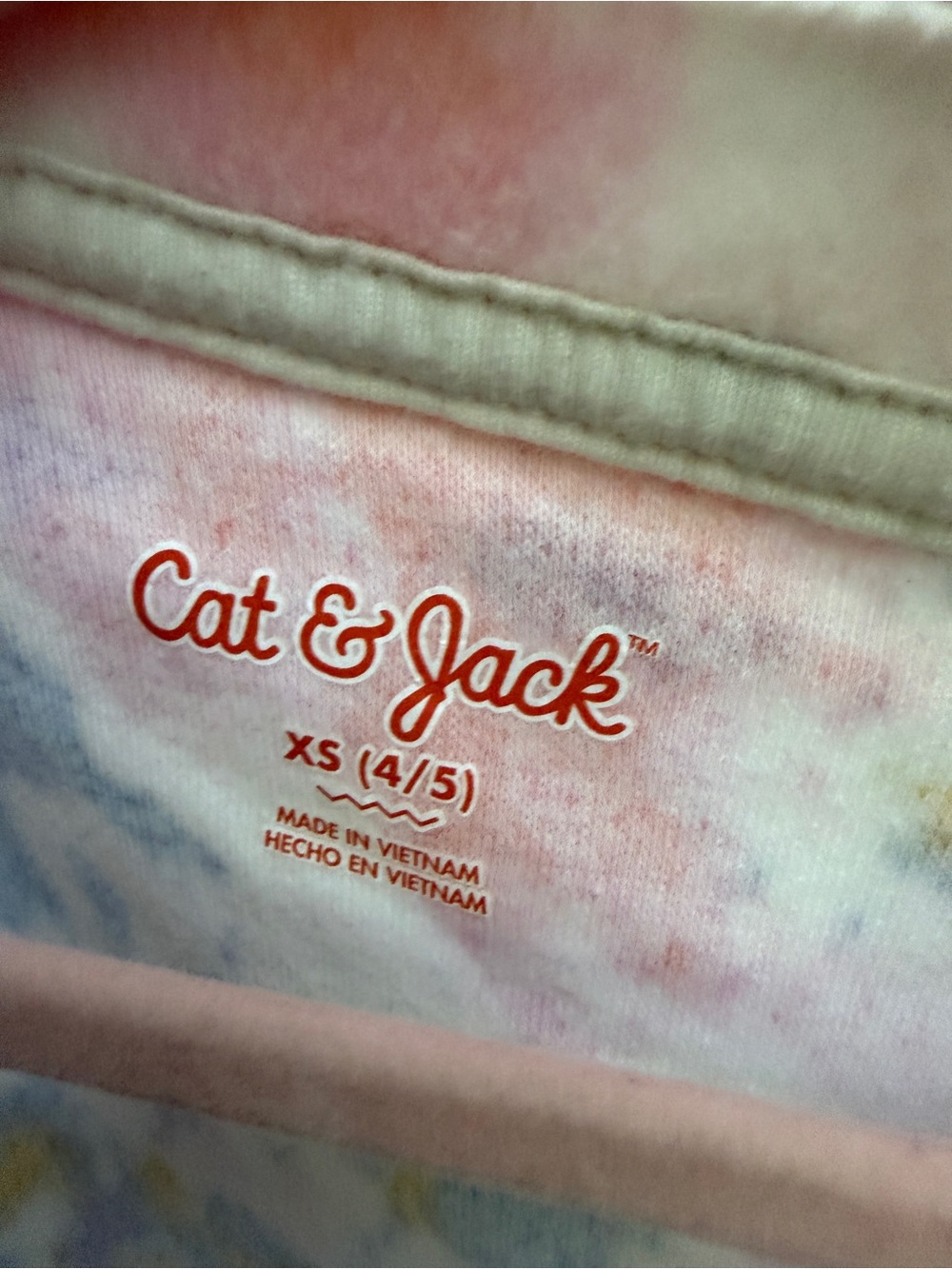 Cat & Jack Girls XS 4 5 Pastel Tie-Dye Pullover Sweater Sweatshirt Top Blouse - Picture 3 of 5